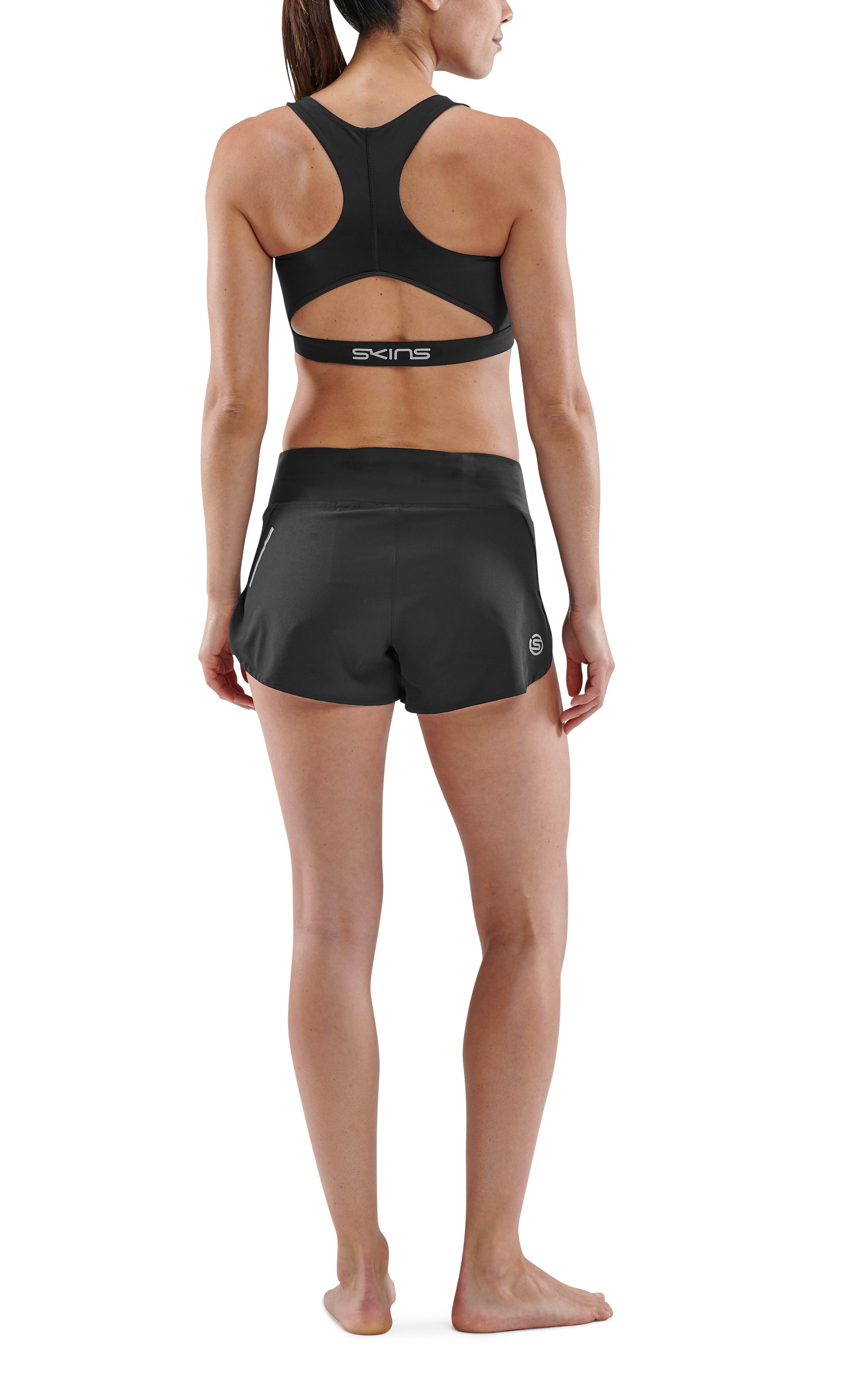 SKINS WOMEN'S ACTIVEWEAR ACTIVE BRA 3-SERIES - BLACK