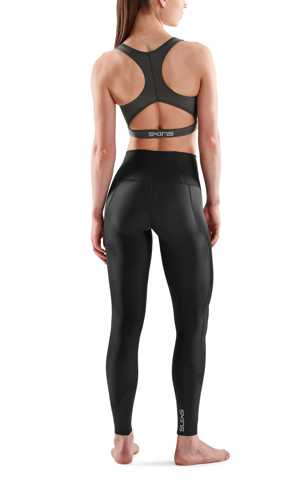 SKINS WOMEN'S ACTIVEWEAR ACTIVE BRA 3-SERIES - CHARCOAL