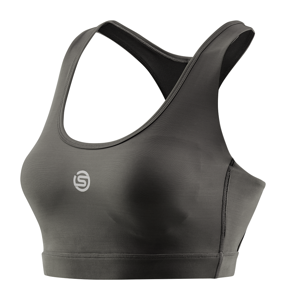 SKINS WOMEN'S ACTIVEWEAR ACTIVE BRA 3-SERIES - CHARCOAL