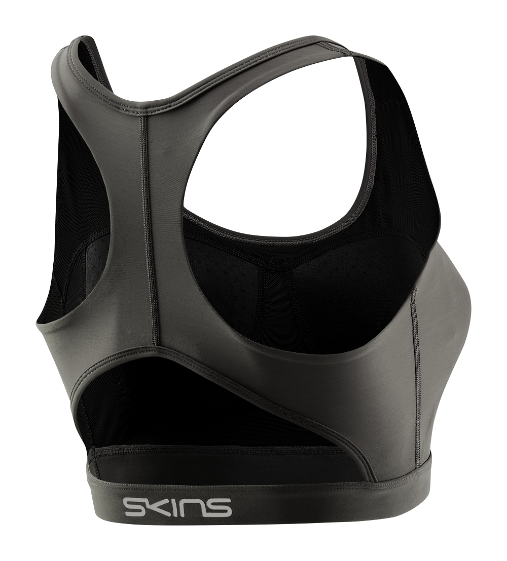 SKINS WOMEN'S ACTIVEWEAR ACTIVE BRA 3-SERIES - CHARCOAL