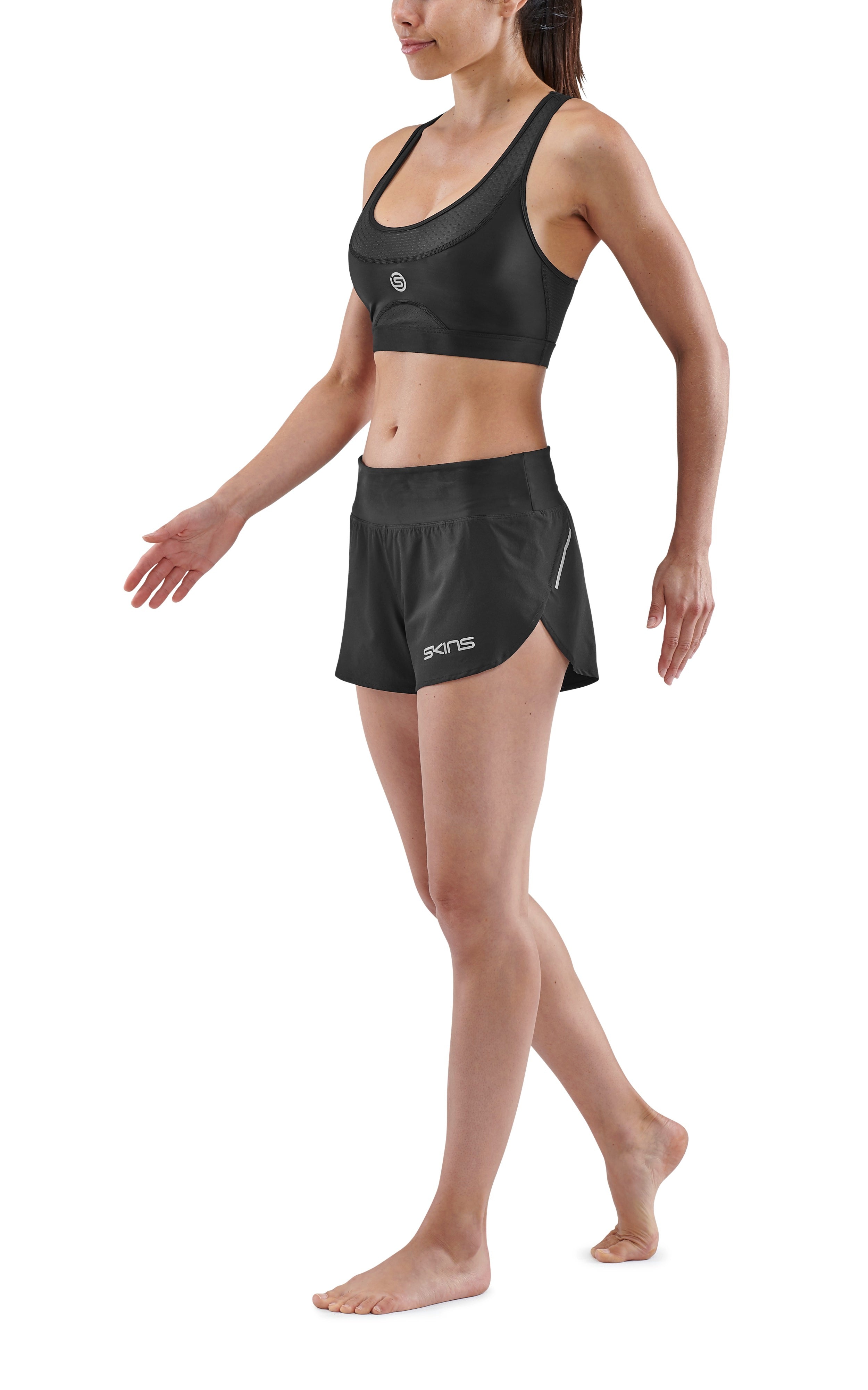 SKINS WOMEN'S ACTIVEWEAR ELITE BRA 3-SERIES - BLACK