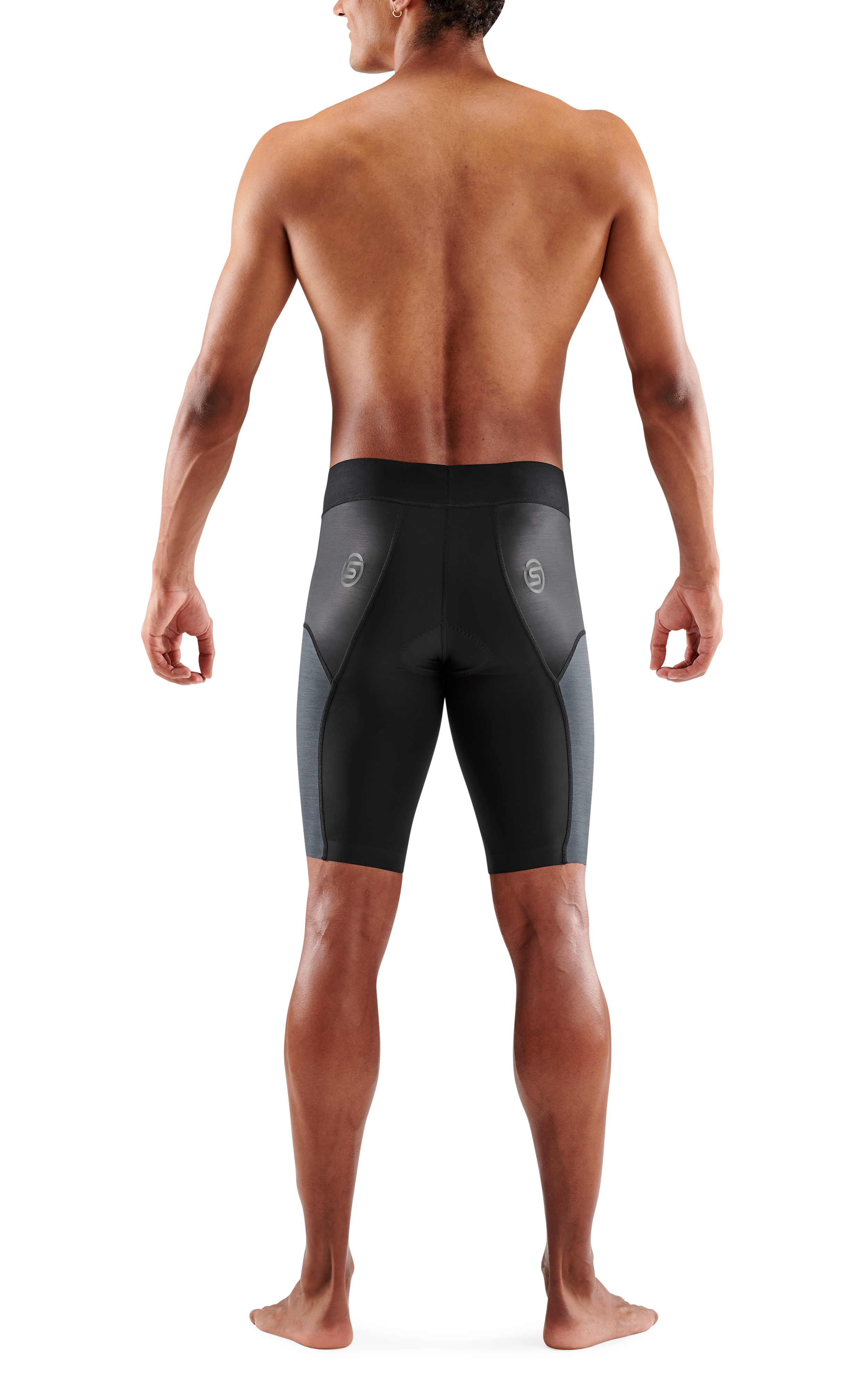 SKINS MEN'S TRI ELITE H/TIGHTS - BLACK/CARBON