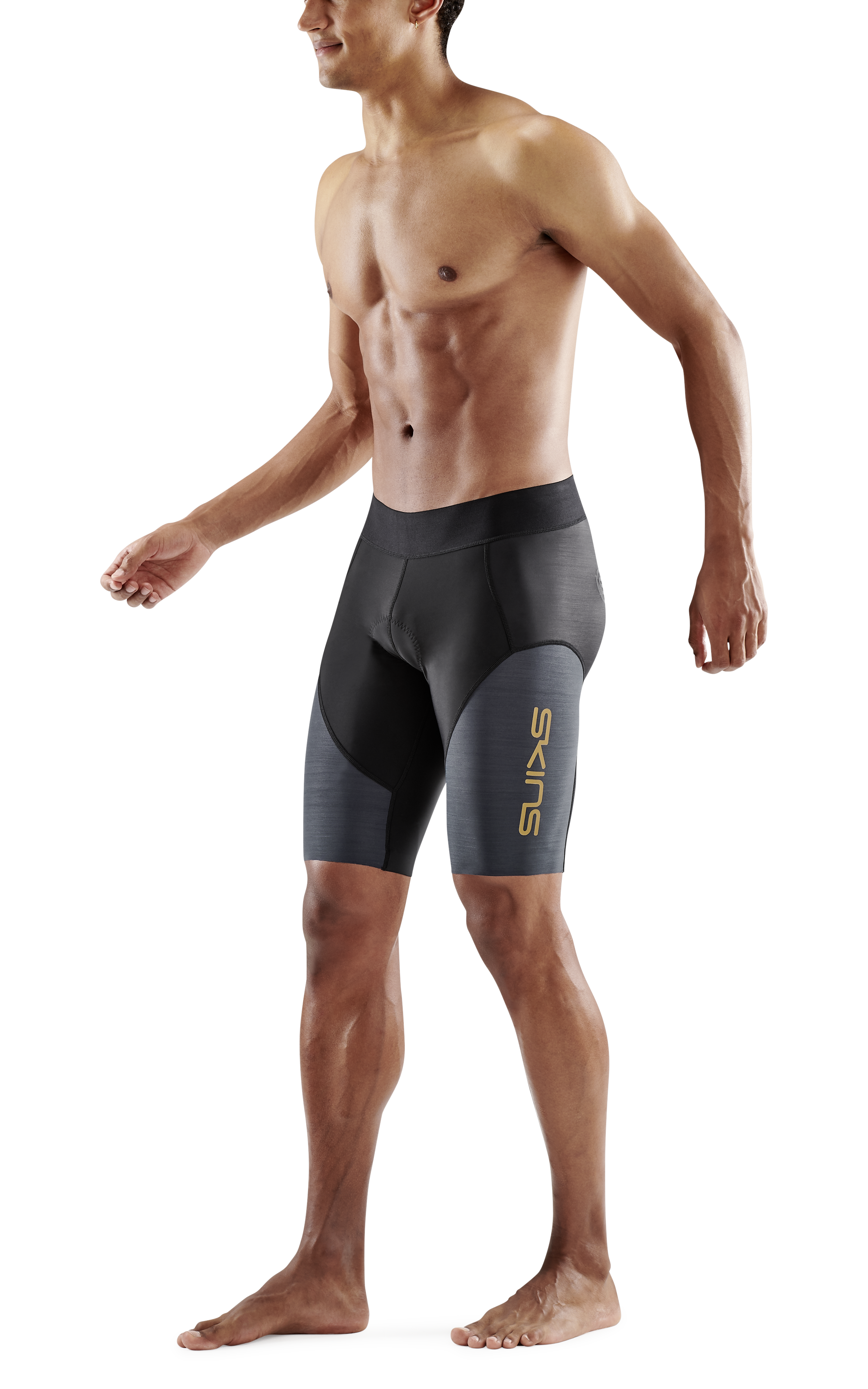 SKINS MEN'S TRI ELITE H/TIGHTS - BLACK/CARBON