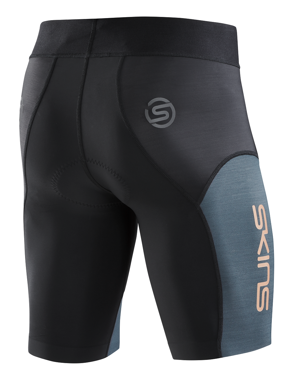SKINS MEN'S TRI ELITE H/TIGHTS - BLACK/CARBON
