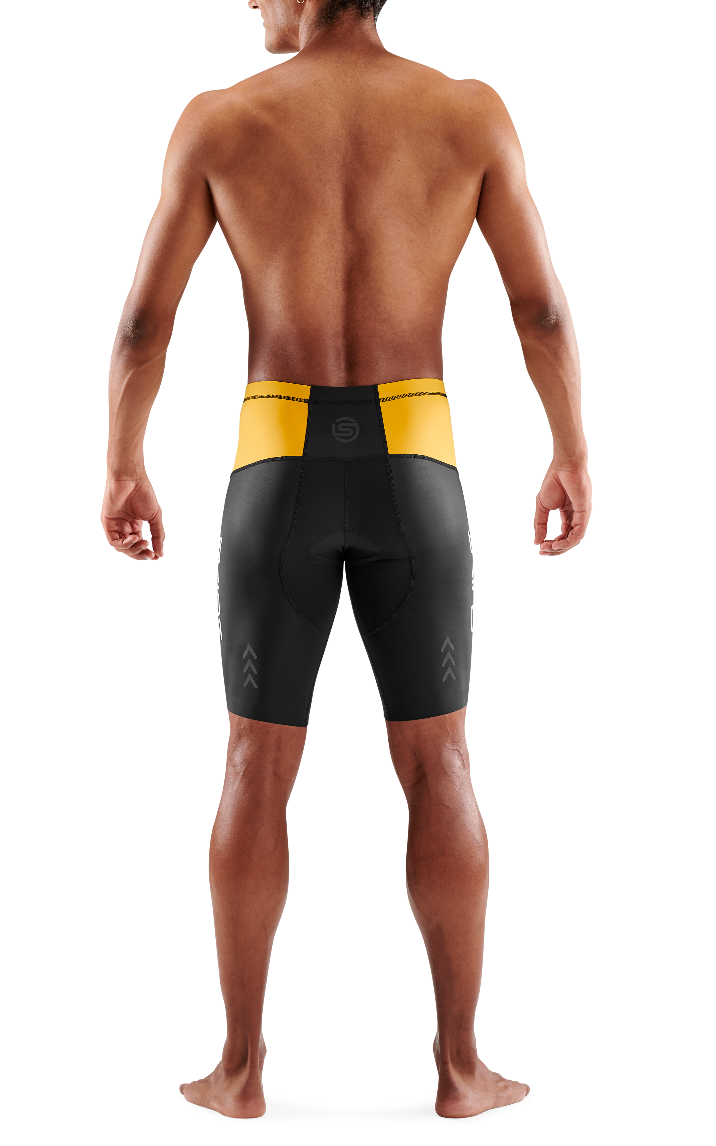 SKINS MEN'S TRI BRAND H/TIGHTS - BLACK/ZEST