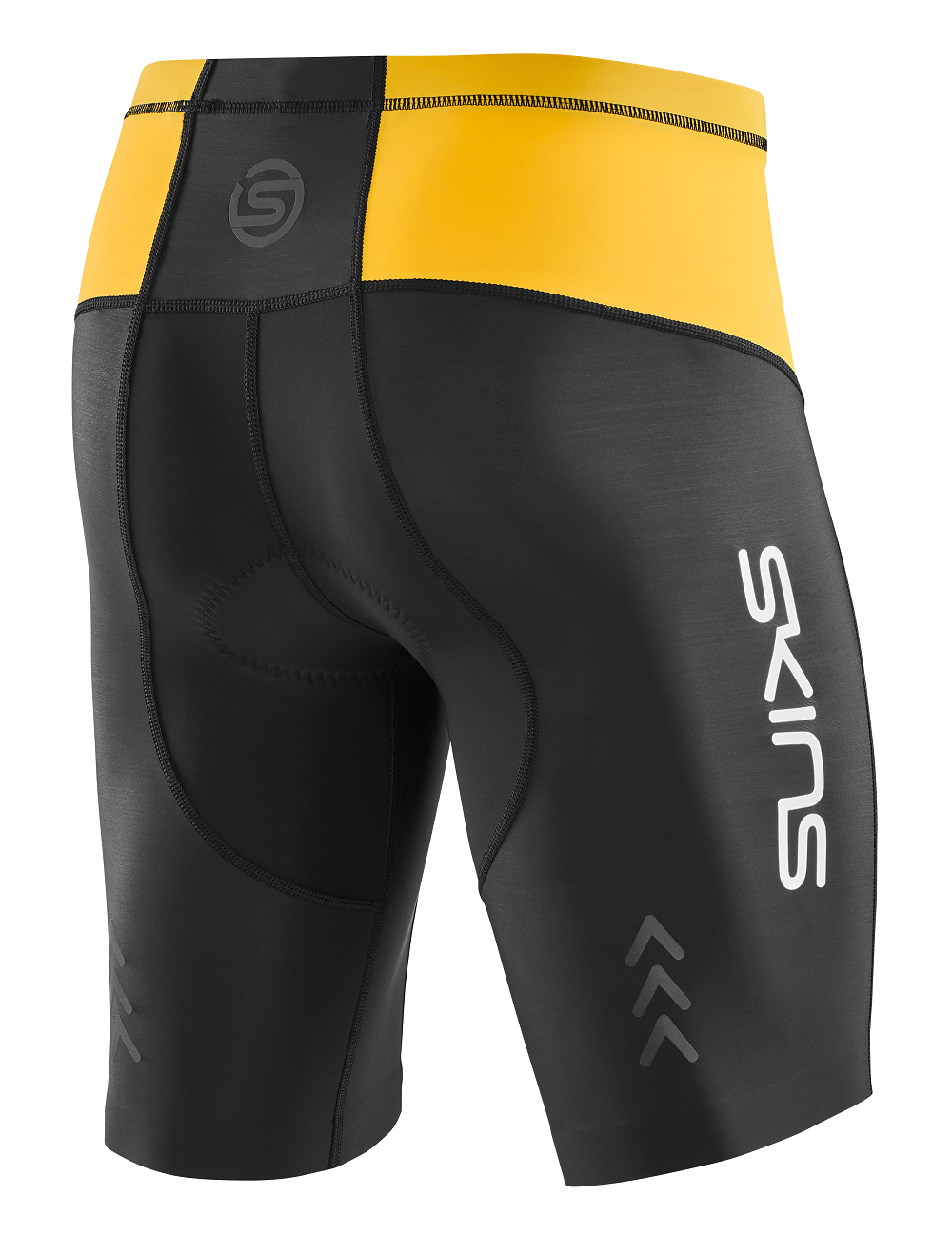 SKINS MEN'S TRI BRAND H/TIGHTS - BLACK/ZEST