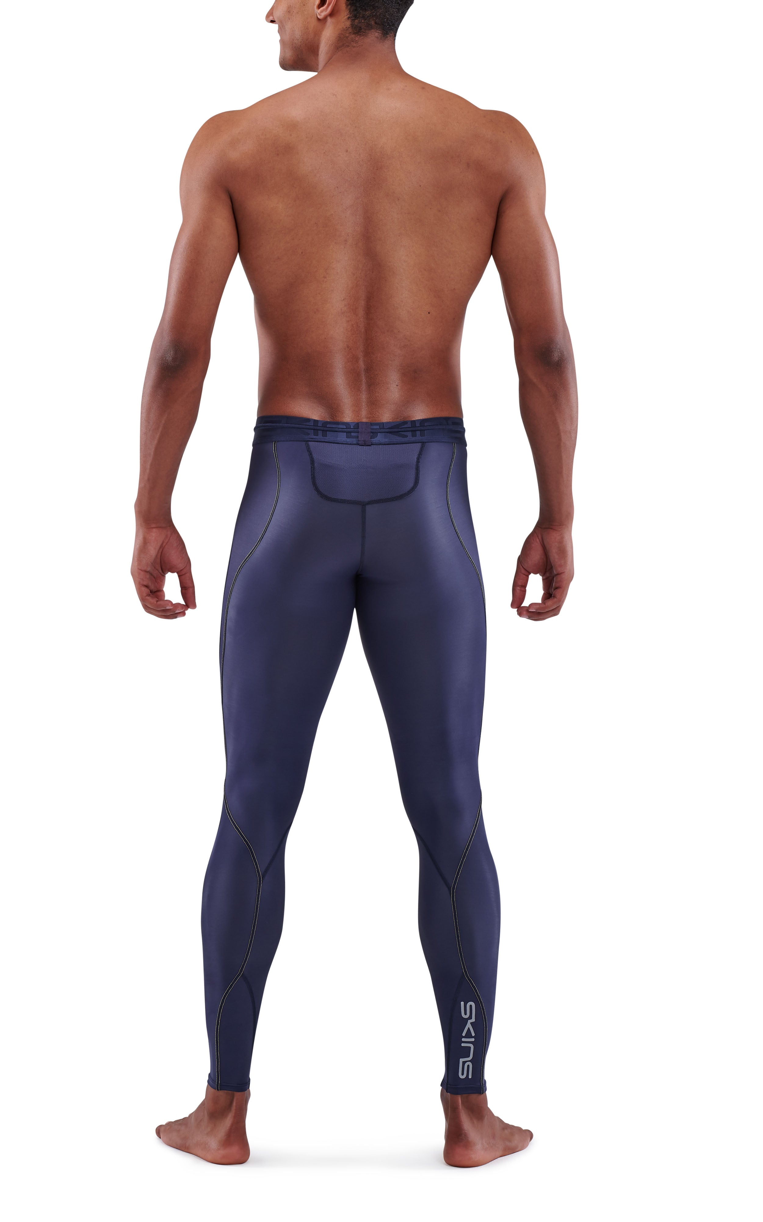 SKINS MEN'S COMPRESSION LONG TIGHTS 3-SERIES - NAVY BLUE