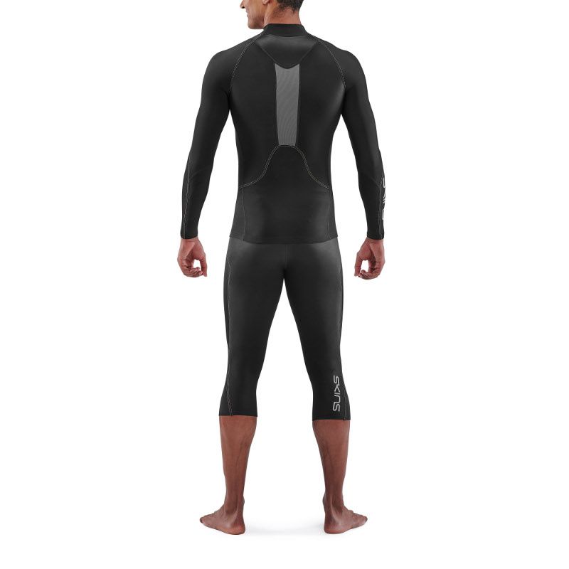 SKINS MEN'S COMPRESSION THERMAL LONG SLEEVE TOPS 3-SERIES - BLACK