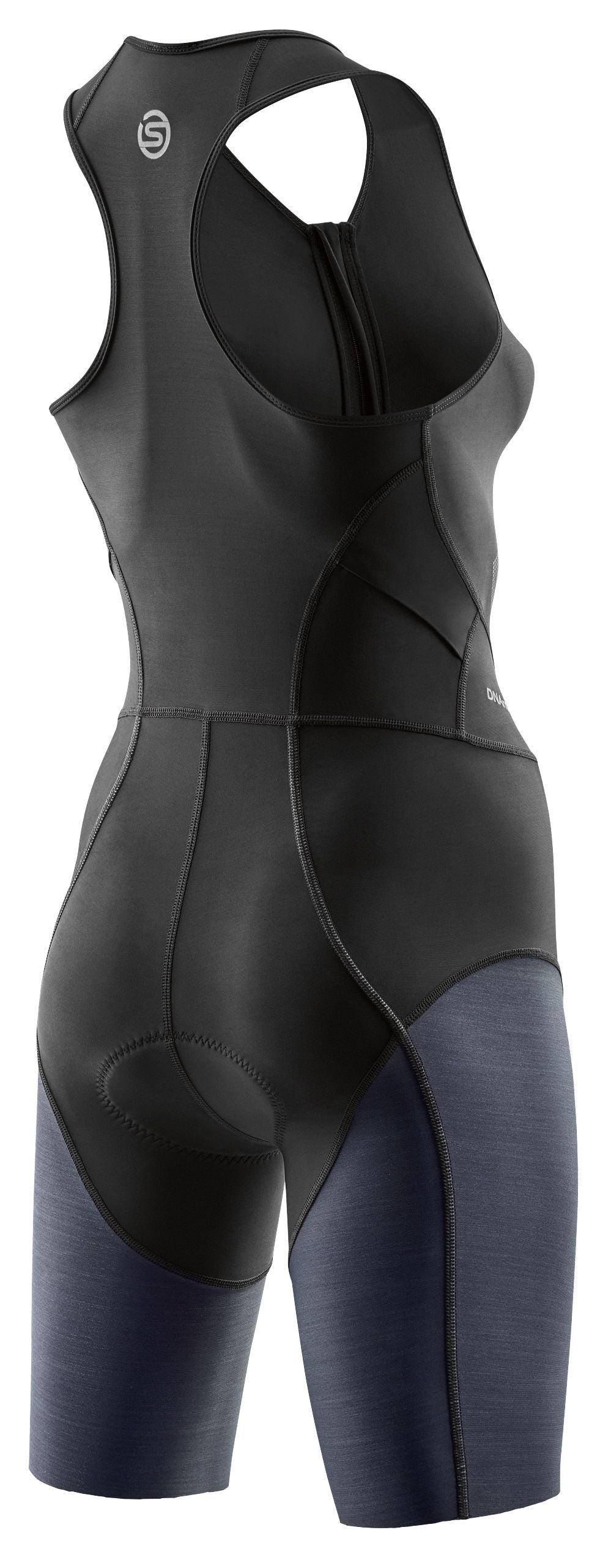 SKINS DNAMIC TRIATHLON WOMENS SKINSUIT WITH FRONT ZIP - BLACK