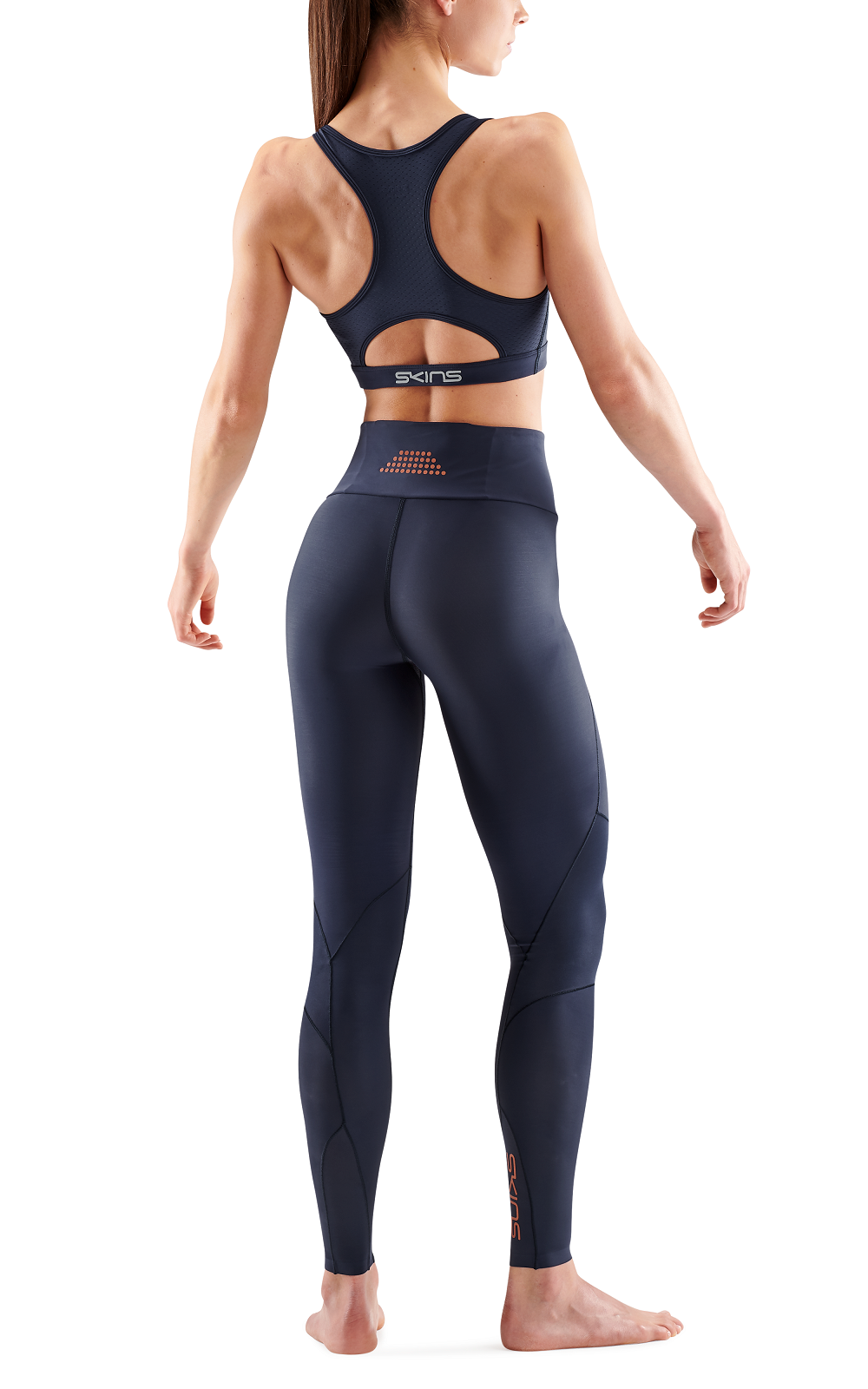 SKINS WOMEN'S COMPRESSION SKYSCRAPER TIGHTS 5-SERIES - NAVY BLUE