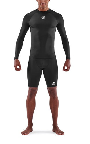 SKINS MEN'S COMPRESSION LONG SLEEVE TOPS 1-SERIES - BLACK