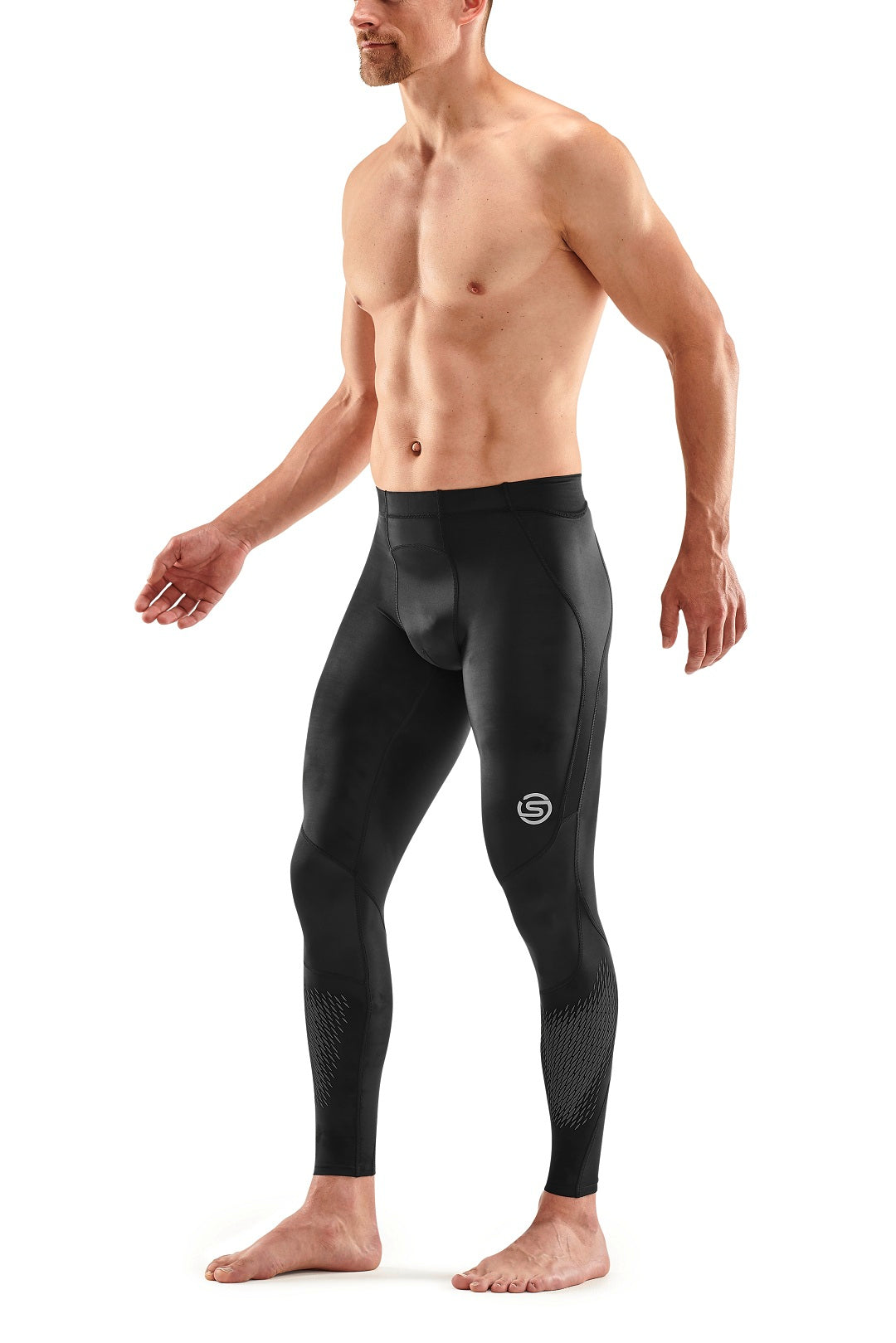 SKINS MEN'S COMPRESSION 400 LONG TIGHTS 3-SERIES - BLACK/STARS