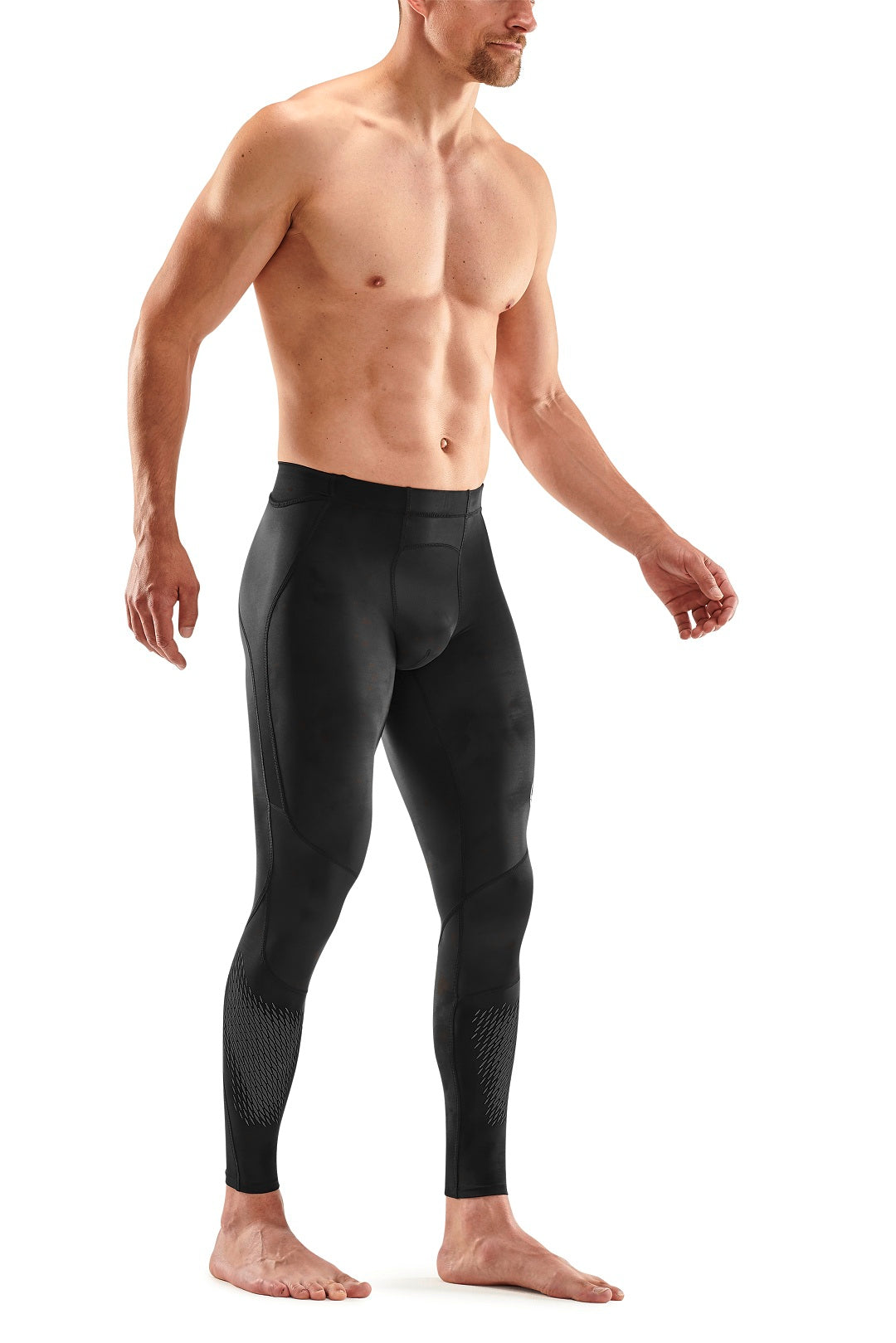 SKINS MEN'S COMPRESSION 400 LONG TIGHTS 3-SERIES - BLACK/STARS