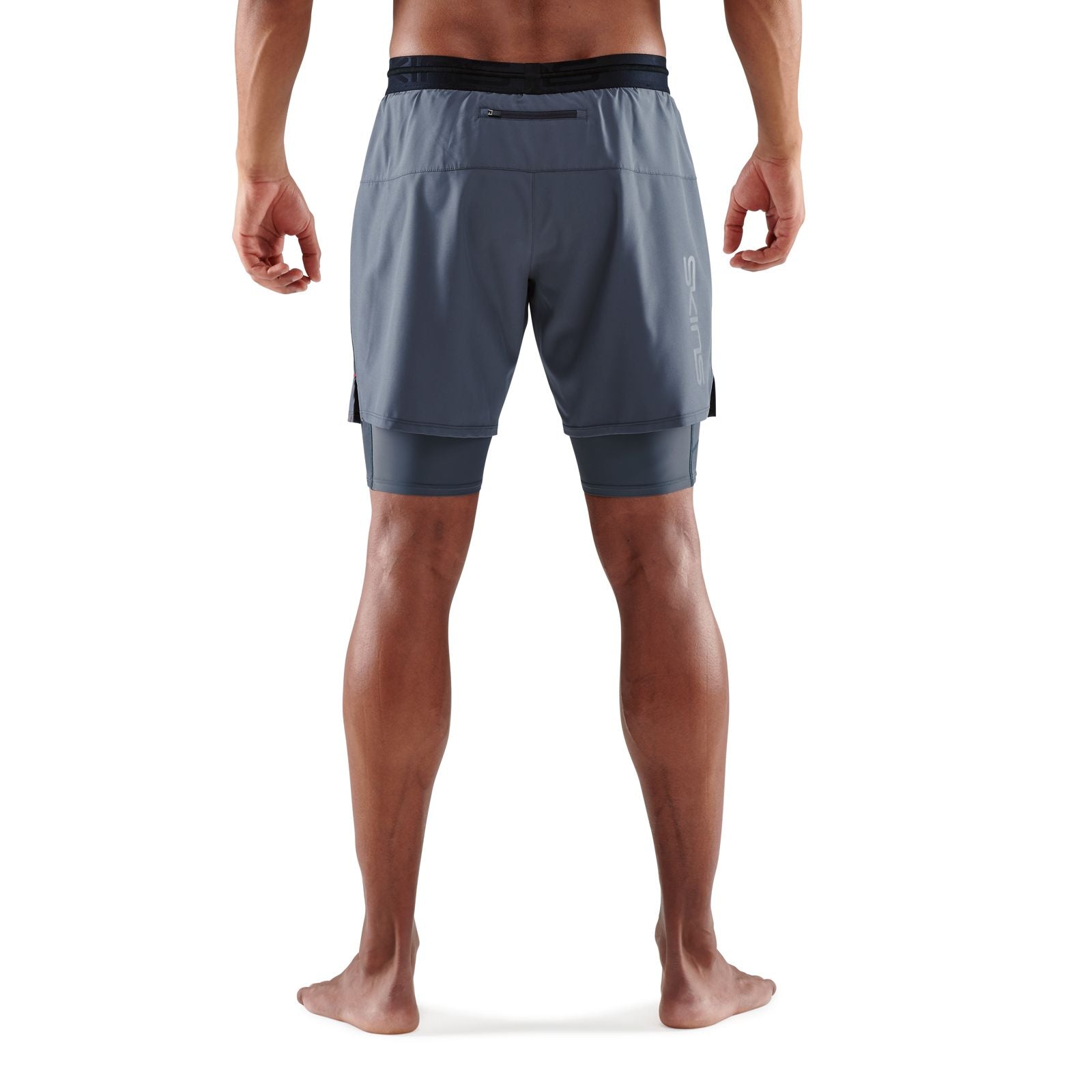 SKINS MEN'S COMPRESSION SUPERPOSE HALF TIGHTS 3-SERIES - CHARCOAL NEW
