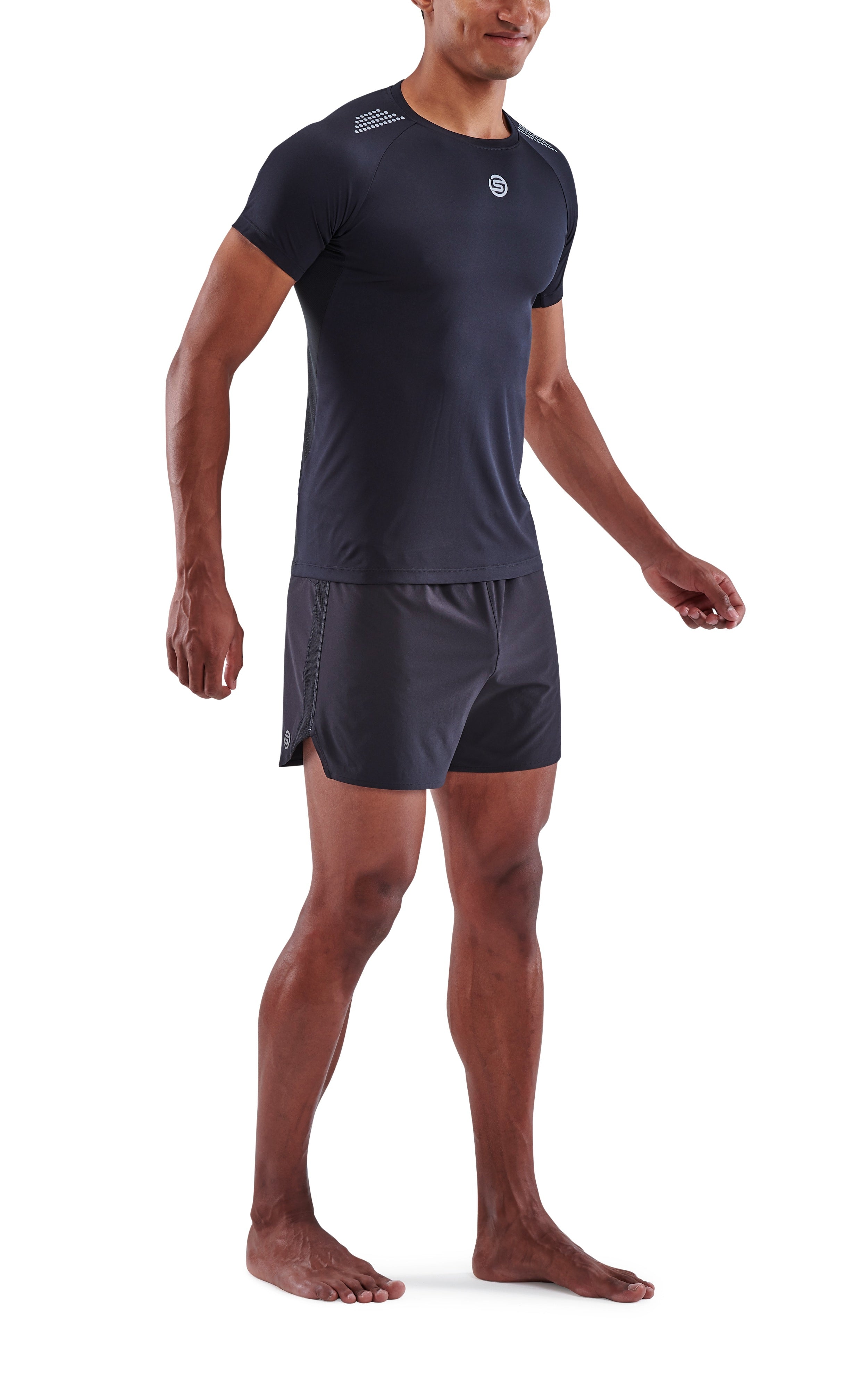 SKINS MEN'S ACTIVEWEAR SHORT SLEEVE TOP 3-SERIES - BLACK
