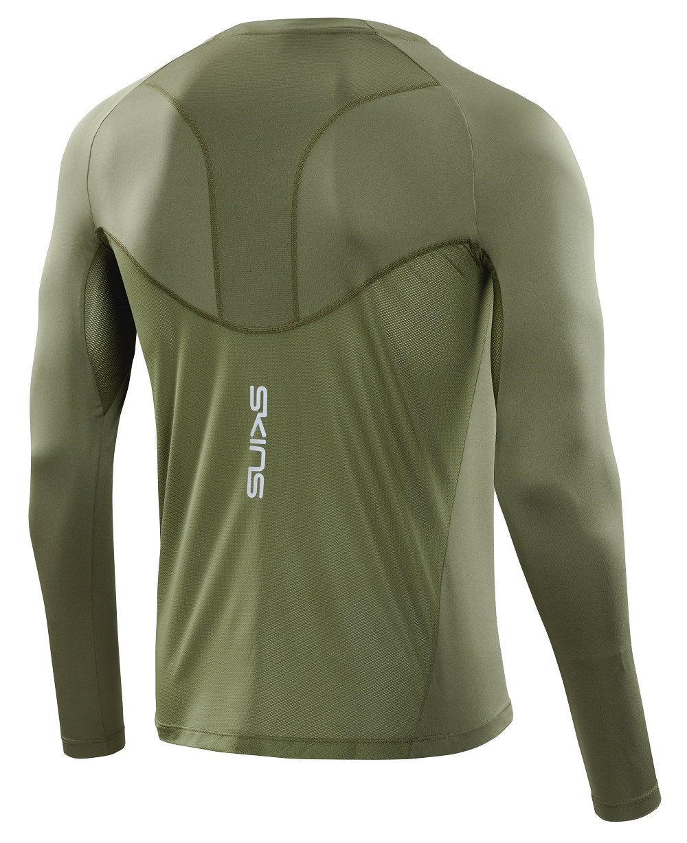 SKINS MEN'S LONG SLEEVE TOPS 3-SERIES - KHAKI