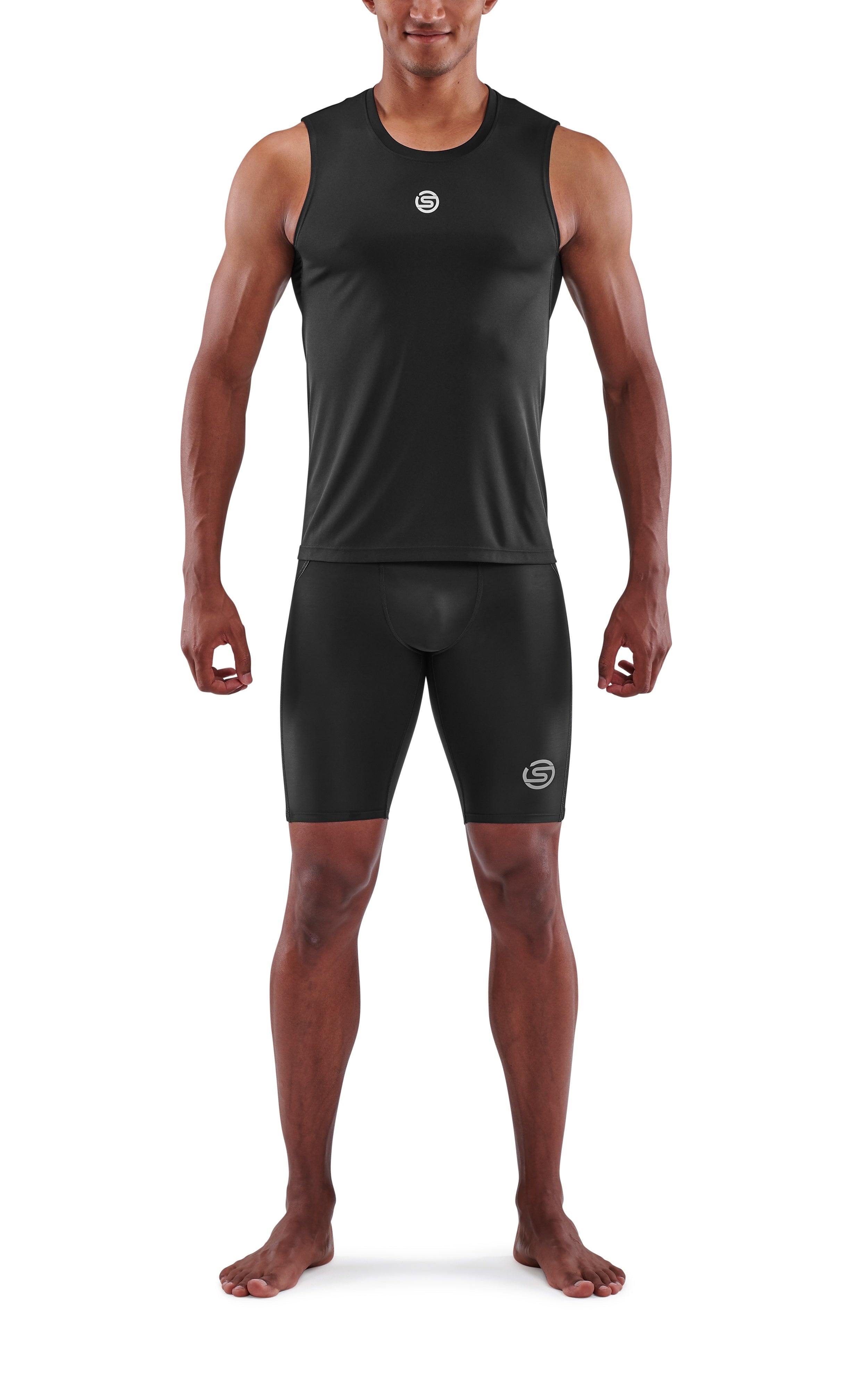 SKINS MEN'S ACTIVEWEAR TANK TOP 3-SERIES - BLACK