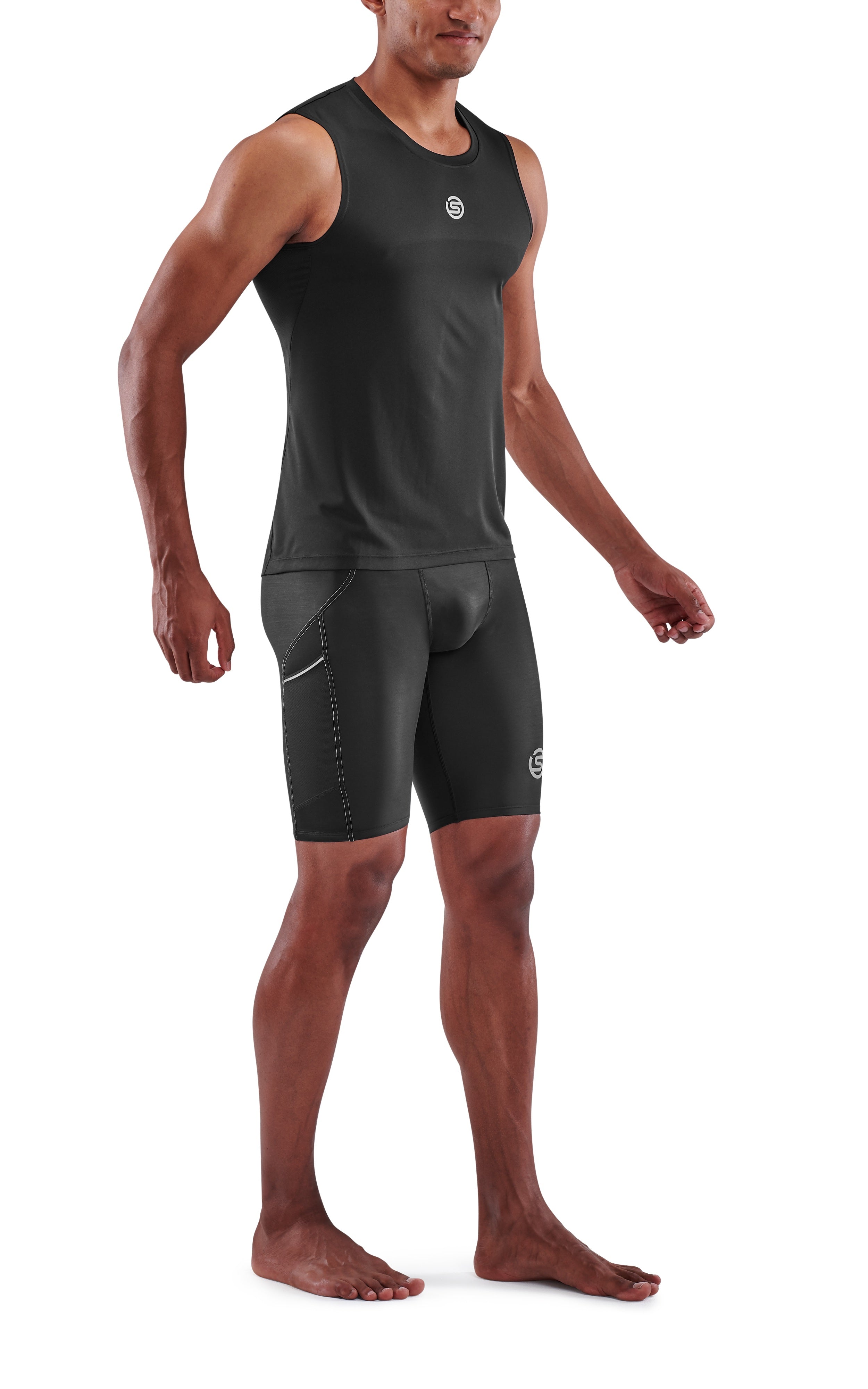 SKINS MEN'S ACTIVEWEAR TANK TOP 3-SERIES - BLACK