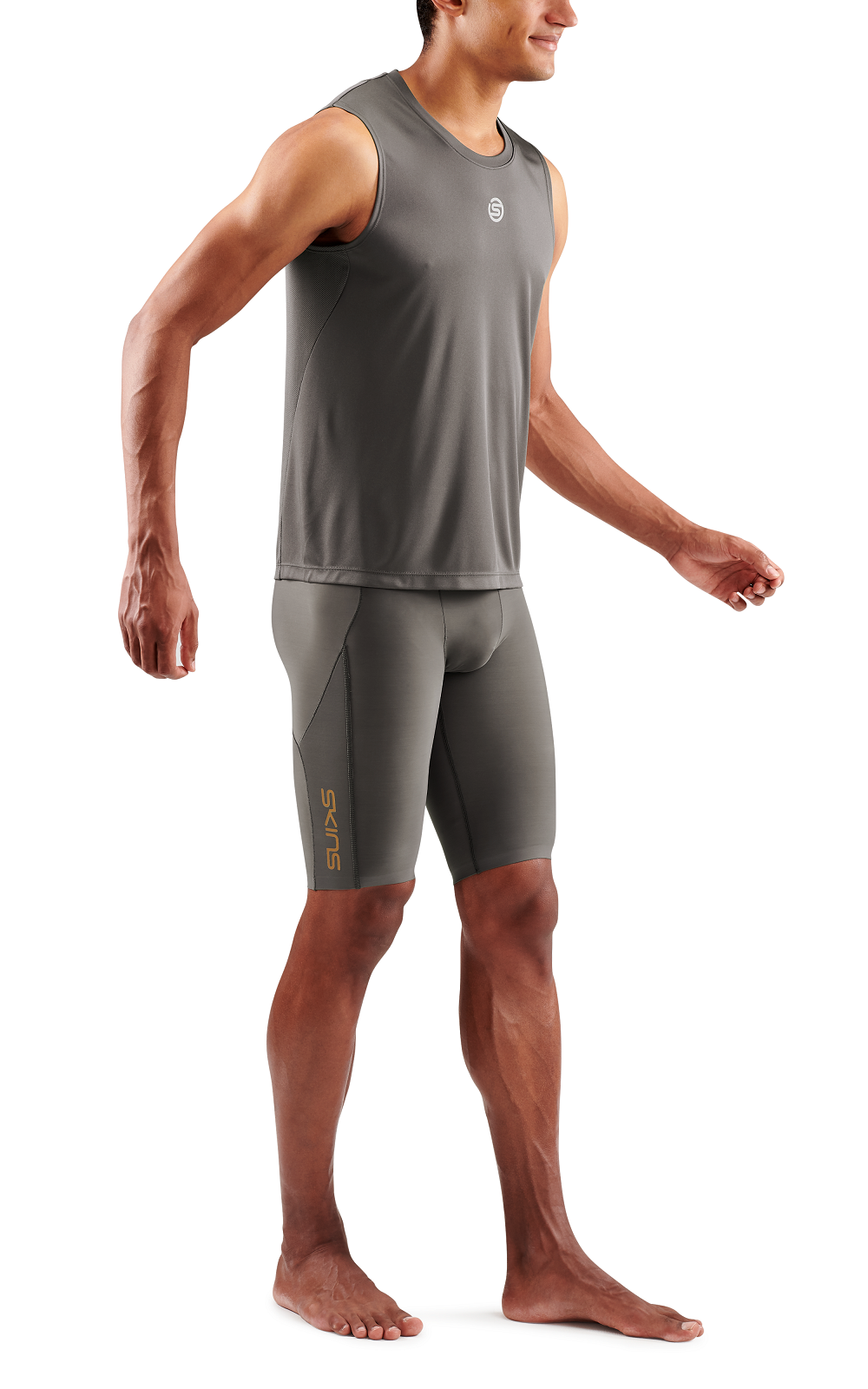 SKINS MEN'S ACTIVEWEAR TANK TOP 3-SERIES - CHARCOAL