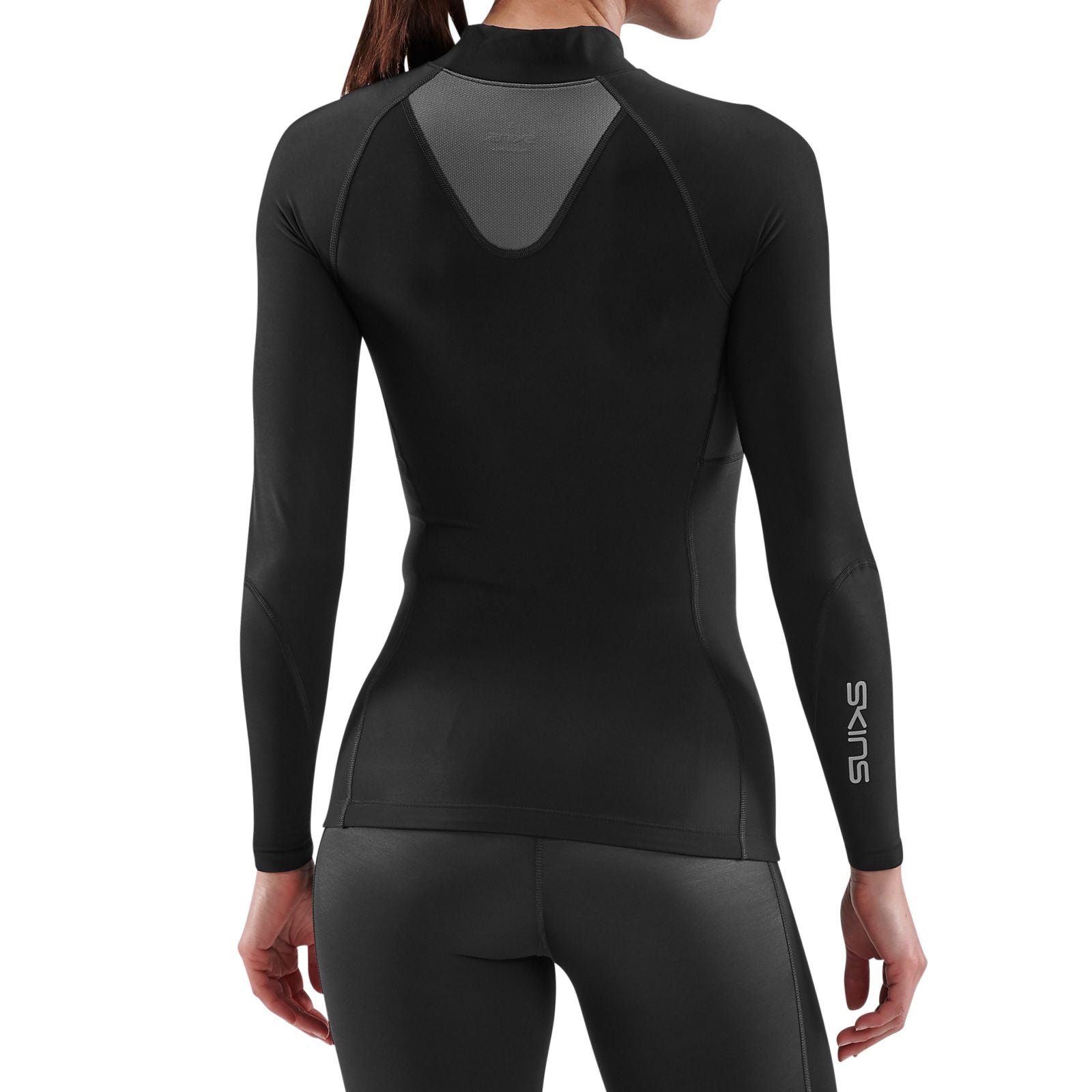 SKINS WOMEN'S (C) S-3 THERMAL LONG SLEEVE TOP - BLACK
