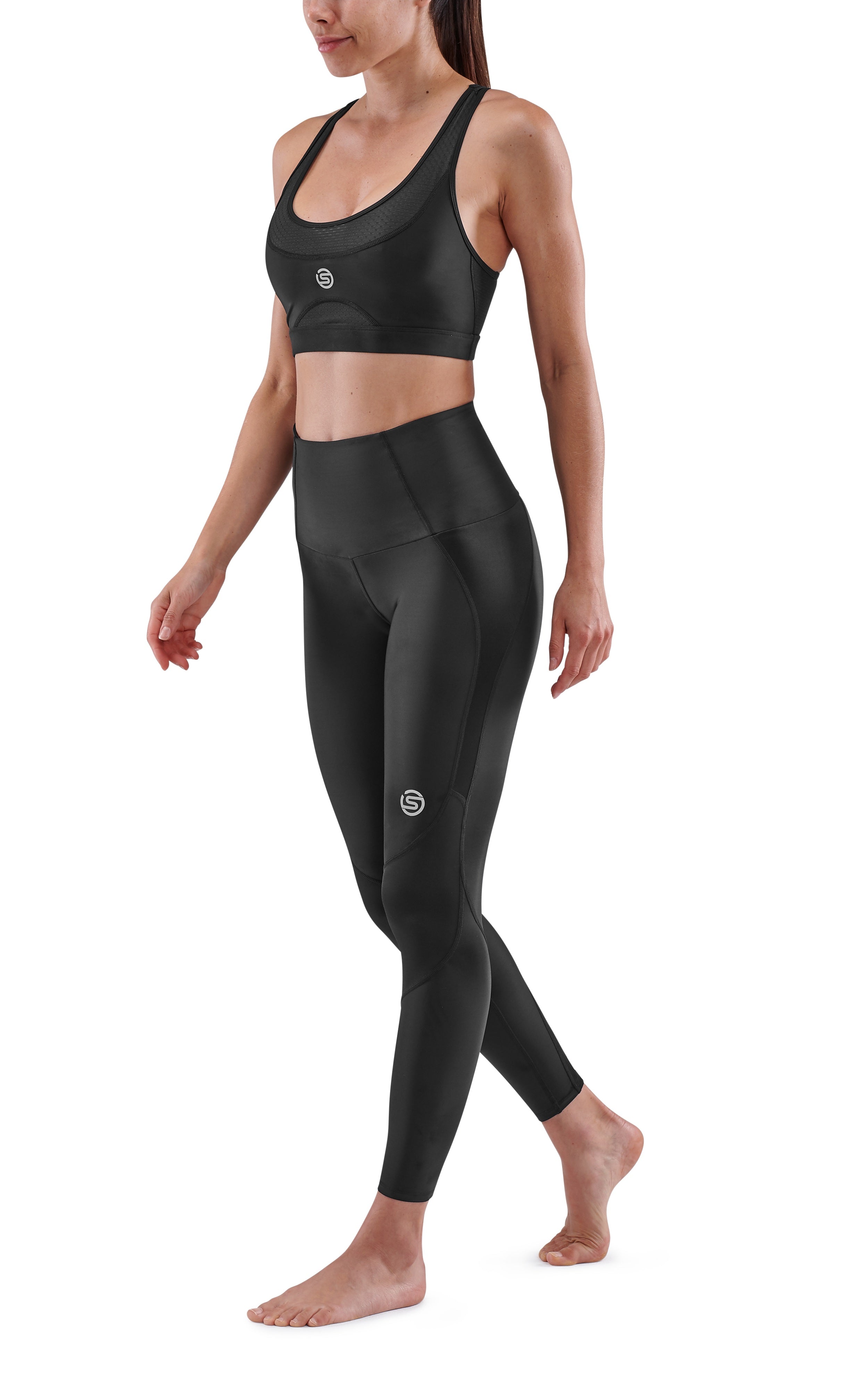 SKINS WOMEN'S COMPRESSION SKYSCRAPER TIGHTS 3-SERIES - BLACK