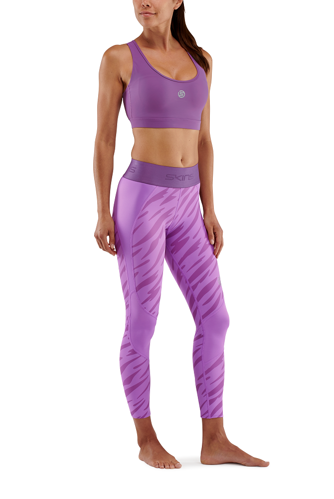 SKINS WOMEN'S COMPRESSION 7/8 TIGHTS 3-SERIES - WILD AMETHYST