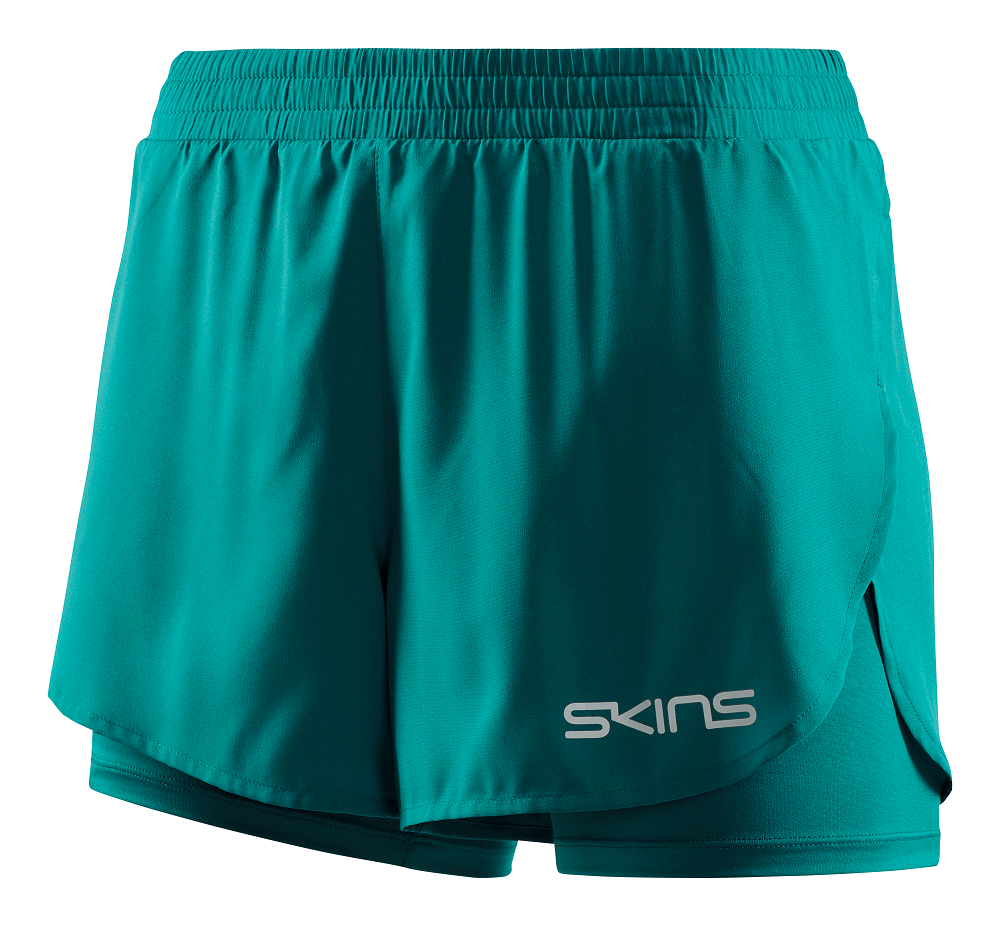 SKINS WOMEN'S ACTIVEWEAR X-FIT SHORTS 3-SERIES - LT TEAL