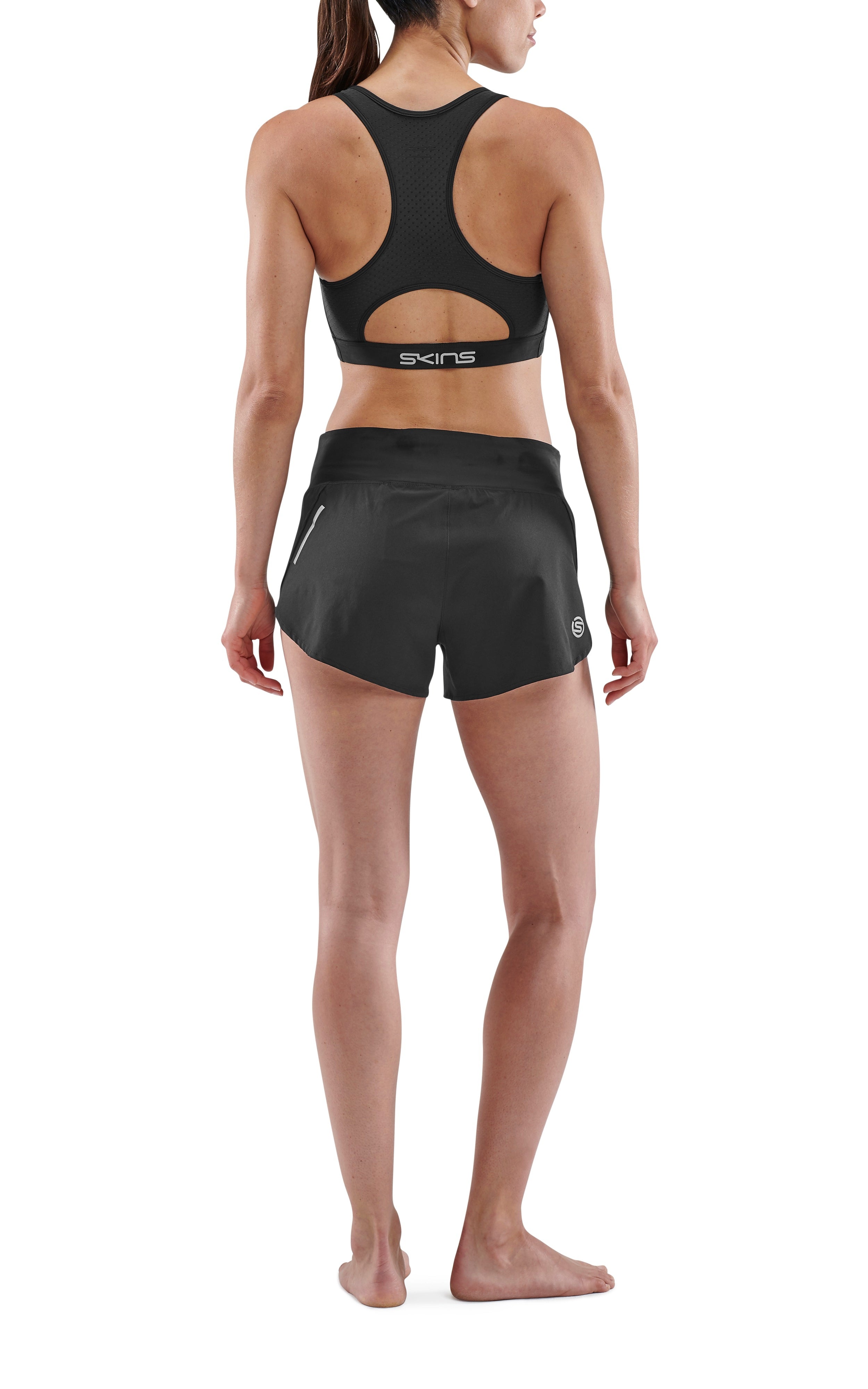 SKINS WOMEN'S ACTIVEWEAR ELITE BRA 3-SERIES - BLACK