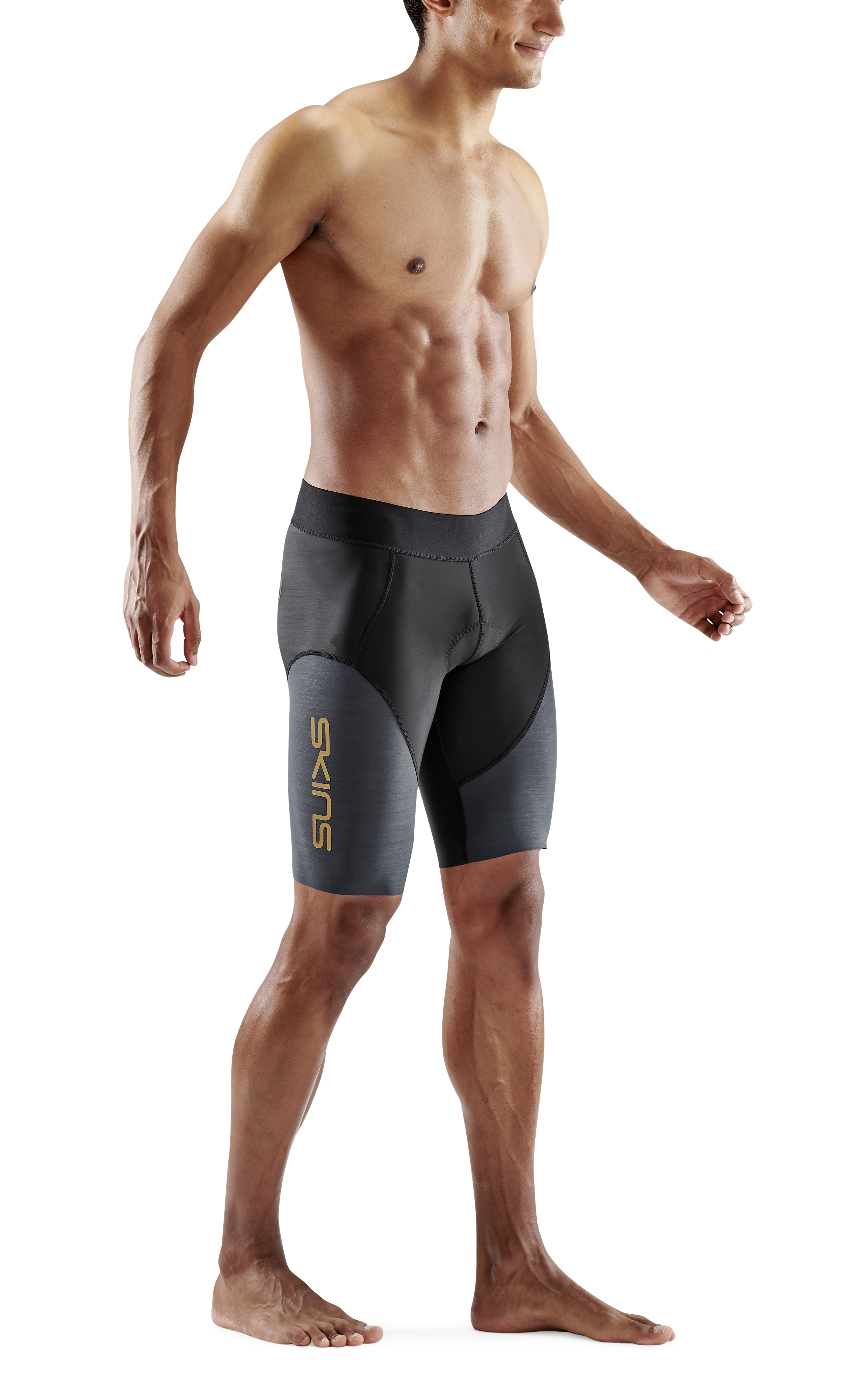 SKINS MEN'S TRI ELITE H/TIGHTS - BLACK/CARBON